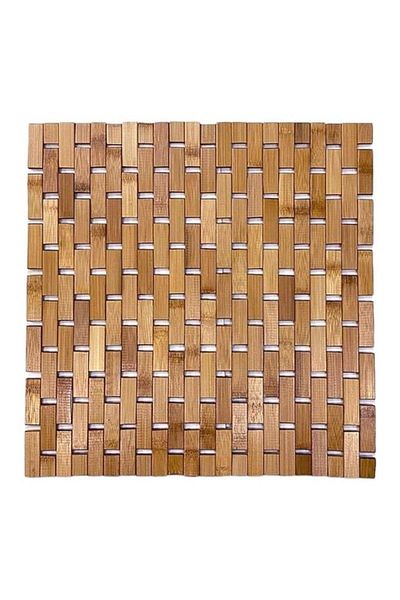 Generic Tendance Bamboo Anti-Slip Bathroom Duckboard Brown and Beige 45 x 45cm 7408195