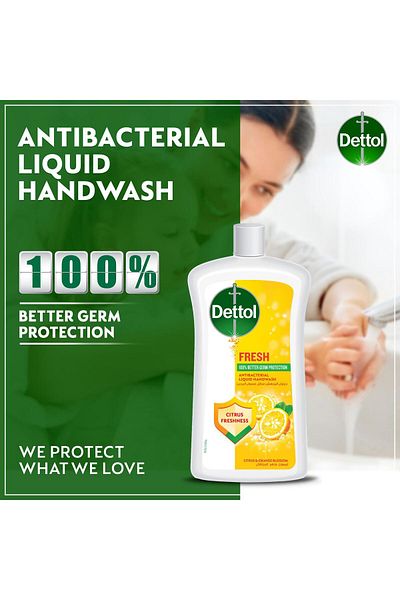 Dettol Fresh Liquid Handwash Refill Citrus & Orange Blossom Scent 1 Litre