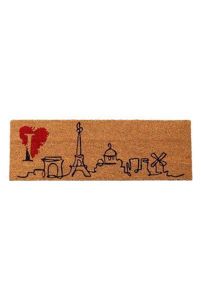 Generic EVIDECO Non-Slip Backing Attractive Design Long N Door Mat Black and Brown 25 x 75cm 140481069