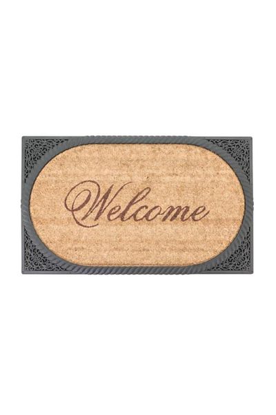Generic HONEY BEE Rectangular Door Mat Grey and Brown 45 x 75cm