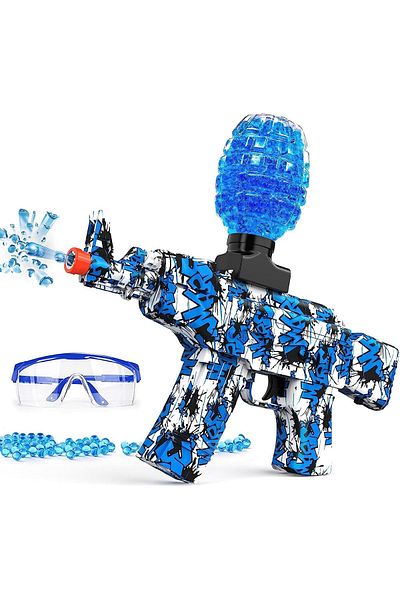 LUDIRO Toy Automatic Rifle, 5000 Gel Balls 7-8 Mm, AK47, With USB Rechargeable Battery, + 14 Years