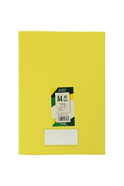 Roco Neon Notebook A4 40 Sheets Lined Yellow