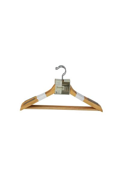 Generic Yikai 5-Piece Hanger Beige and Silver WHM66616