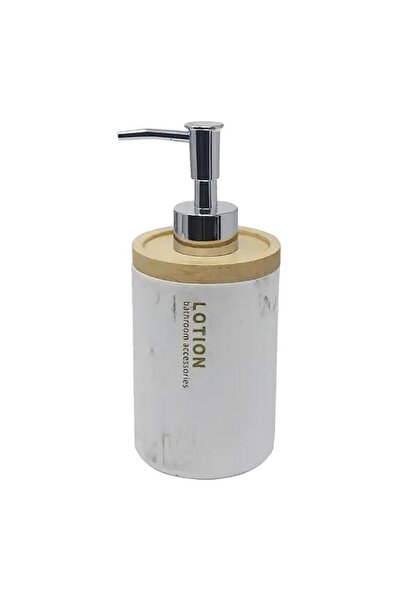 Generic Five Simply Smart Lea Marble Effect Bathroom High Quality Ceramics Soap Dispenser White 272ml 160939