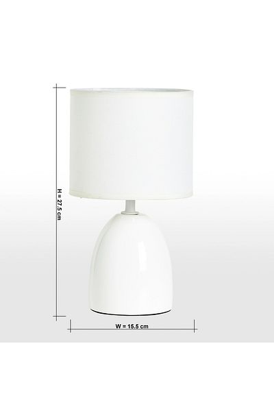 SELENE Ceramic Table Lamp – 28 cm, Elegant and Serene Design