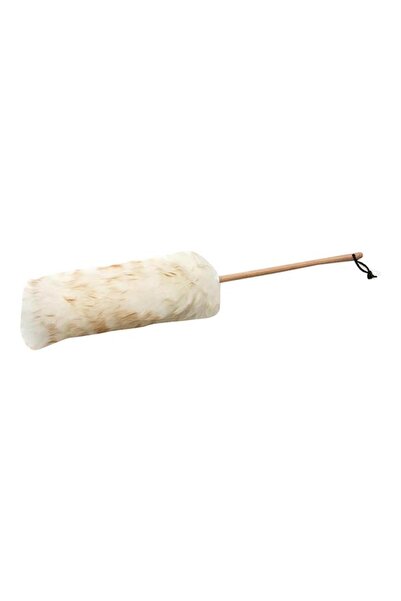 Generic منفضة صوف الحملان باللونين الأبيض والبني مقاس 24 بوصة من متجر الصوف