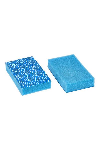 Generic Scotch Brite 2-Piece Fresh Non Scratch Scrub Sponge Blue and White