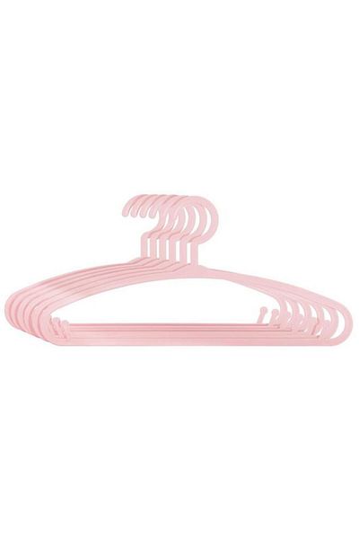Generic atmosphera 6-Piece High Quality Polypropylene Cloth Hanger Set Pink 158462A