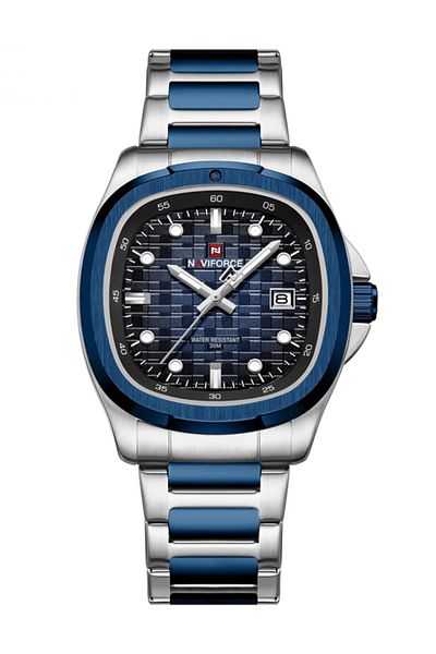 Naviforce Men's Analog Quartz Watch With Date | Leather Strap | Model: Nf-9240
