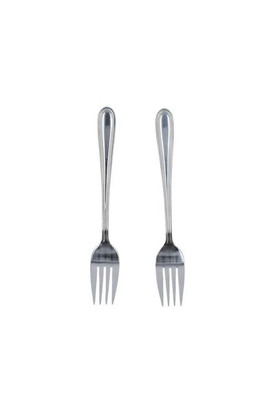 Generic طقم شوكة طاولة من الفولاذ المقاوم للصدأ عالي الجودة من Amefa مكون من قطعتين على بطاقة تعليق باللون الفضي اللؤلؤي 0508X1VDXCAF2