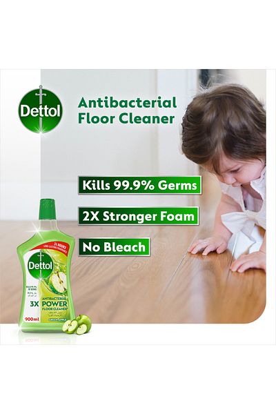 Dettol Green Apple Antibacterial Power Floor Cleaner 900 ml