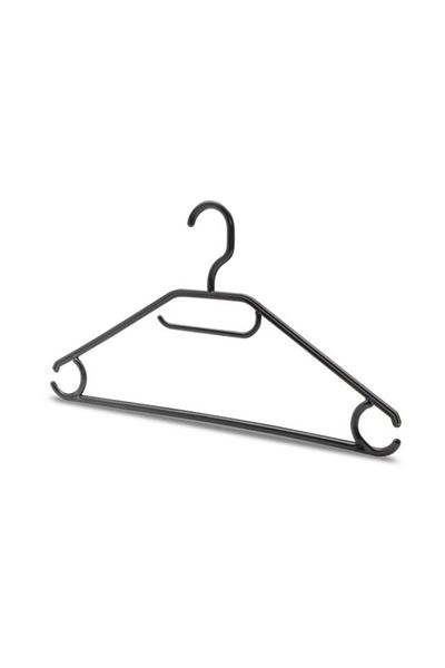 Generic Yikai 10-Piece Plastic Hanger Black