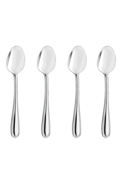 Generic مجموعة أميفا المكونة من 4 قطع من ملاعق موكا على بطاقة معلقة من اللؤلؤ