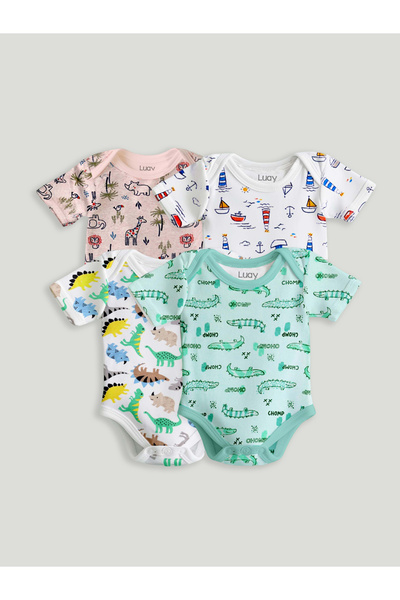 luay ملابس نوم للجنسين مصنوعة من القطن العضوي بتصميم ديناصور ومنارة وفيل وسحل...