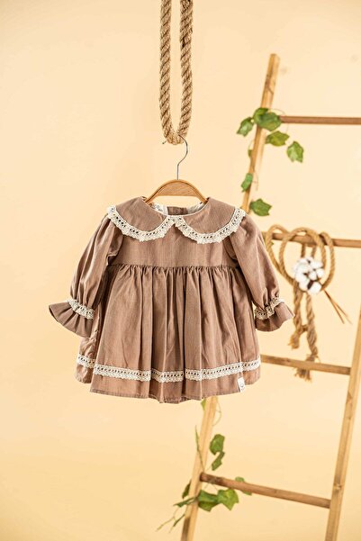 Mini Chics Başak Uzun Kol Bebek Elbise