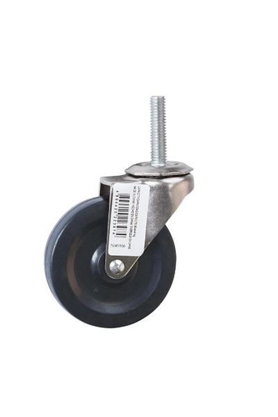 Generic ACE Durable Stem Type Swivel Caster Silver and Black 3inch 12-30220030-25100