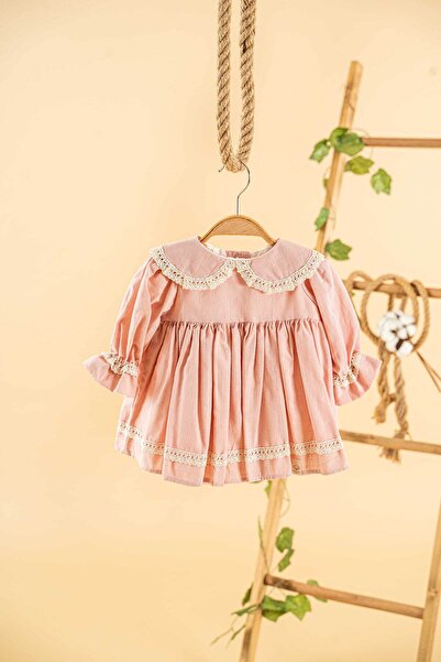 Mini Chics Başak Uzun Kol Bebek Elbise