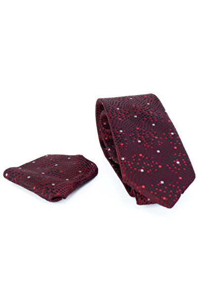 Oppland Men's Tie Classic Handkerchief Stylish Easy Shape Space Paledo Patterned Slim Fit Wide Design