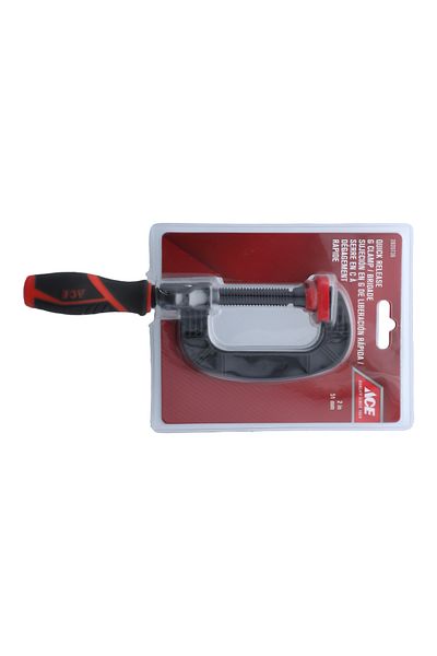 ACE Swivel Pad C-Shaped Jaws Quick Release G-Type Clamp Black and Orange 51mm