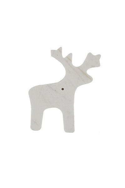 piatraonline Christmas Decoration - Reindeer Thassos Marble SET (6 pcs)