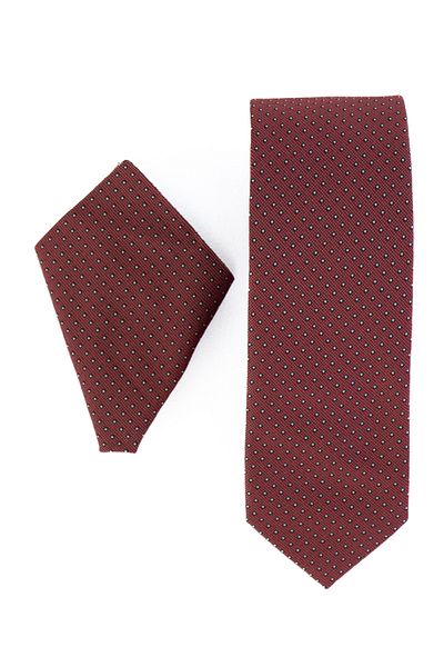 Oppland Men's Tie Classic Handkerchief Stylish Easy to Shape Lecco Patterned Slim Fitwide Design