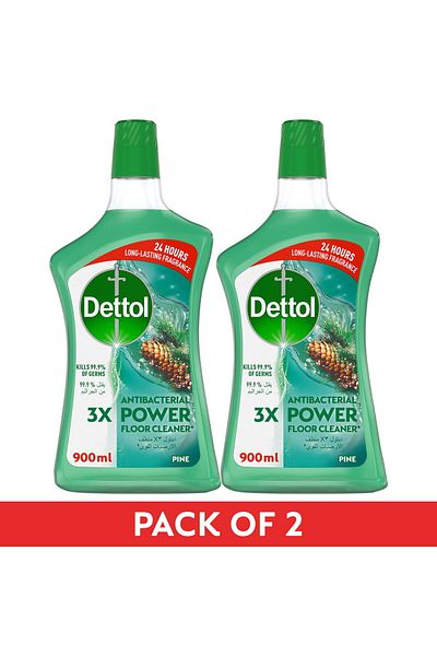 Dettol Antibacterial Power Floor Cleaner Pine 2 x 900 ml