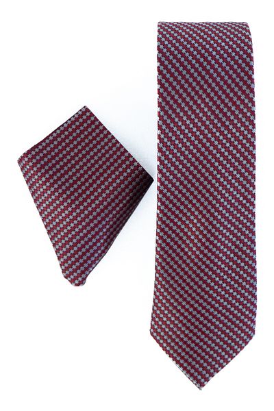 Oppland Men's Tie Classic Handkerchief Stylish Easy to Shape Lecco Patterned Slim Fitwide Design
