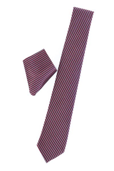 Oppland Men's Tie Classic Handkerchief Stylish Easy to Shape Lecco Patterned Slim Fitwide Design