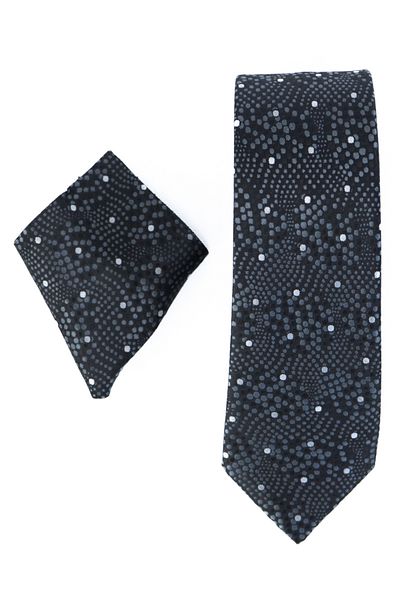 Oppland Men's Tie Classic Handkerchief Stylish Easy Shape Space Paledo Patterned Slim Fit Wide Design