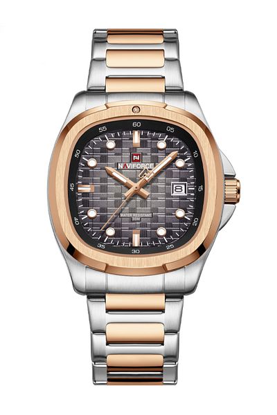 Naviforce NF 9240 Men's Executive Quartz Watch - Square Case, 3 ATM Water Resistant, Japan Movement