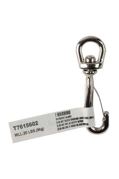Generic Campbell Quick Release Compact Size Corrosion Resistant Round Swivel Eye Spring Snap Silver T7615602