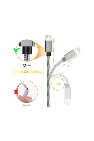 lemontti Cable Mfi Lightning To Type-c Quick Charge Gray