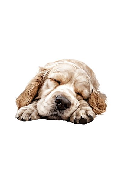 INOVATIX Set of 8 pieces, Sticker Clumber Spaniel, INOVATIX®. 6 cm