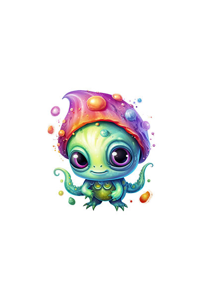 INOVATIX Σετ 8 τεμαχίων, Αυτοκόλλητο Alien Lialie, INOVATIX®. 6 εκ.