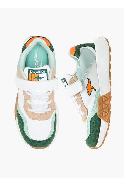 Kangaroos Boys' Colourblock Sports Shoes with Hook and Loop Closure