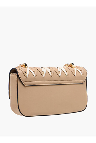 Celeste Women's Textured Crossbody Bag with Flap Closure and Chain Strap - W 4.5 x H 12 x D 21 cm