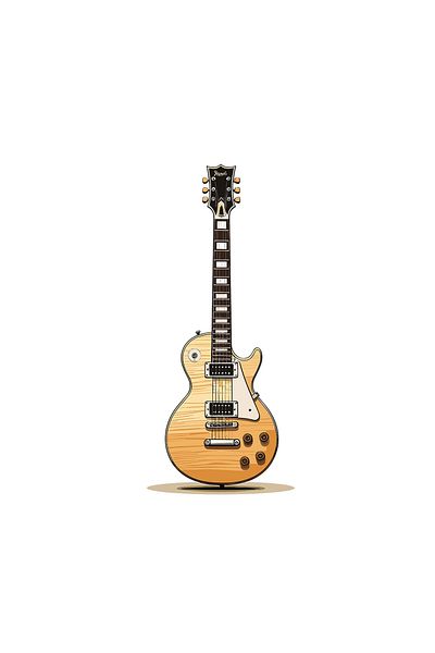 INOVATIX Set de 8 autocolante pentru chitară Gibson SG Silhouette, INOVATIX®. 6 cm