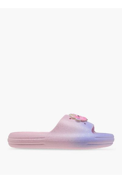 Aqua Girls Jibbitz Accent Slip-On Slides