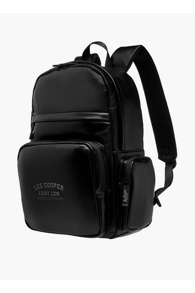 Lee Cooper Men's Logo Detail Backpack with Adjustable Straps and Zip Closure - 32x45 cm