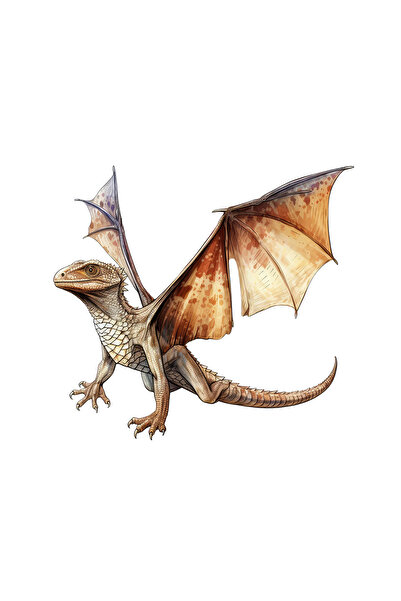 INOVATIX Set de 8 piese, autocolant dinozaur himeră, INOVATIX®. 6 cm