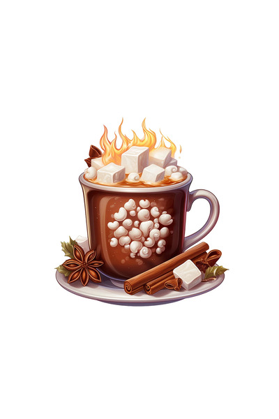 INOVATIX Set de 8, Autocolant ciocolată caldă Milano, INOVATIX®. 6 cm