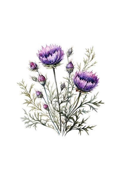 INOVATIX Set of 8 pieces, Sticker Two maracini flowers, INOVATIX®. 6 cm