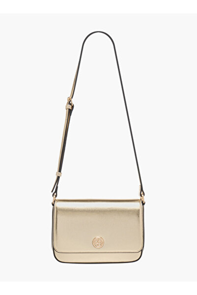 Celeste Women's Metallic Crossbody Bag with Flap Closure and Adjustable Strap - W 6 x H 15 x D 22 cm