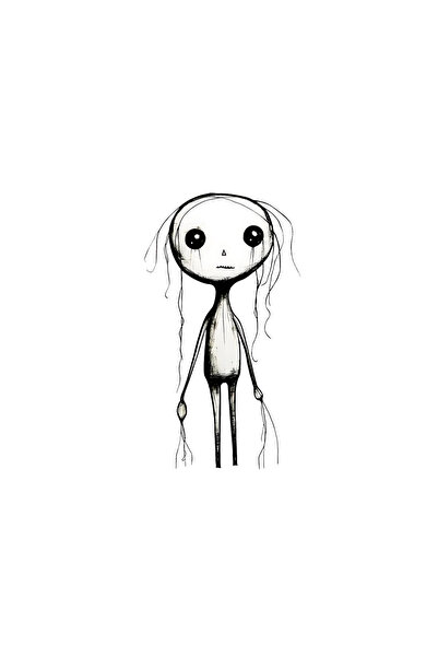 INOVATIX Set de 8 piese, autocolant demon femeie cheală, INOVATIX®. 6 cm