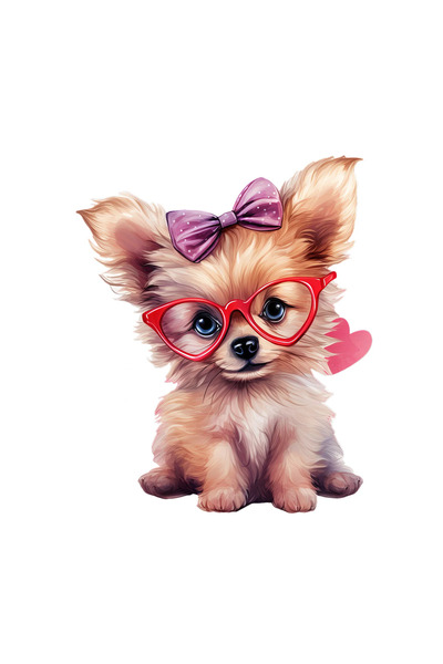 INOVATIX Set de 8 piese, autocolant cățeluș cu ochi albaștri, INOVATIX®. 6 cm