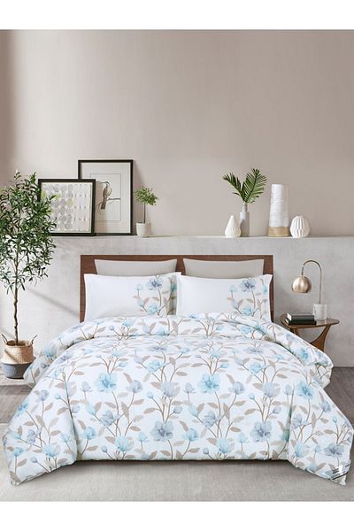 Donetella Comforter Set King Size, 6-Pcs, 260x240 cm, Printed, All Season, Microfiber, 350 GSM