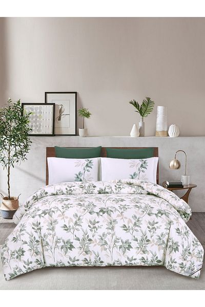 Donetella Comforter Set Single Size, 4-Pcs, 170x230 cm, Printed, All Season, Microfiber, 350 GSM