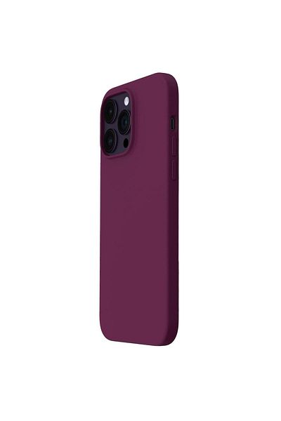 lemontti Iphone 14 Pro Liquid Silicone Magcharge Case Burgundy