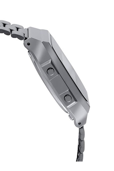 Casio Vintage A168WGG-1ADF Black Digital Dial Black Stainless Steel Band D181