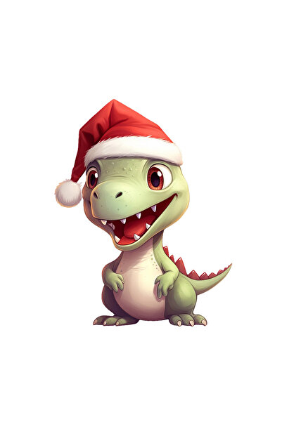 INOVATIX Set de 8 piese, autocolant Crăciun dinozaur tantalum, INOVATIX®. 6 cm